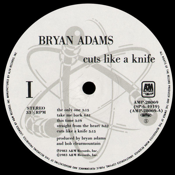 Bryan Adams : Cuts Like A Knife (LP, Album)