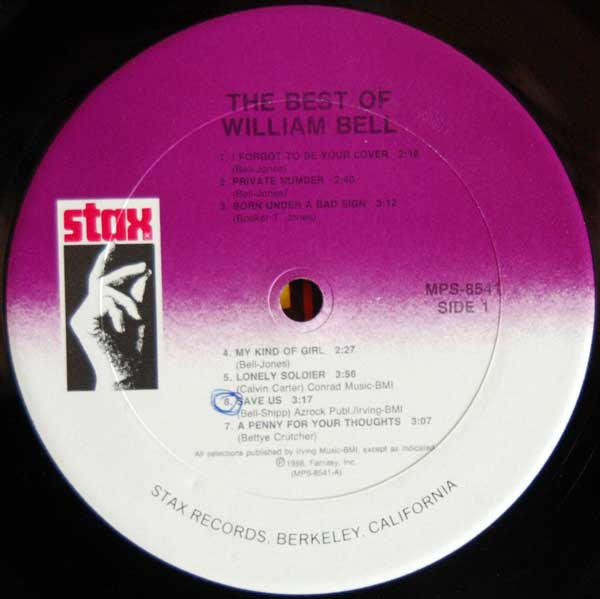 William Bell : The Best Of William Bell (LP, Comp, RM)