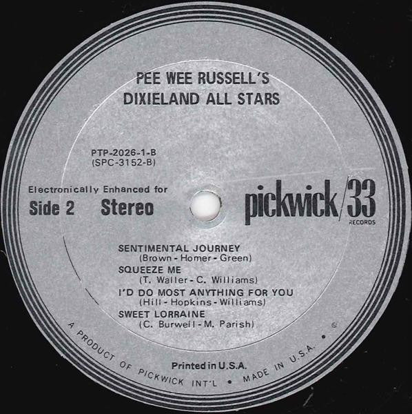 Pee Wee Russell : Pee Wee Russell's Dixieland All Stars / The Golden Era Of Dixieland Jazz (2xLP, Comp)