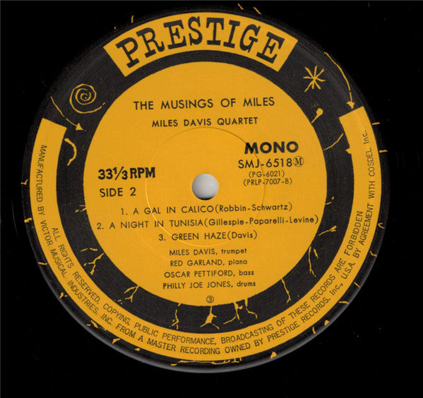 Miles Davis : The Musings Of Miles (LP, Album, Mono, RE)