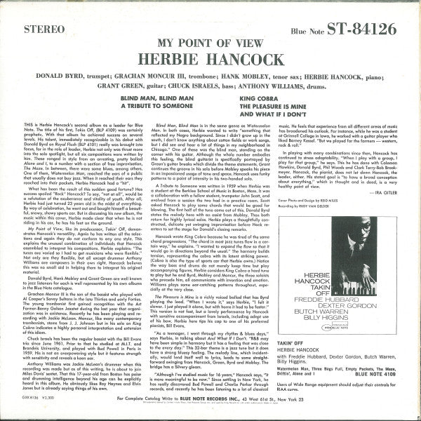 Herbie Hancock : My Point Of View (LP, Album, RE)