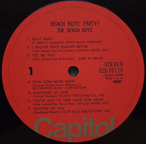 The Beach Boys : Beach Boys' Party! (LP, Album, RE, Gat)