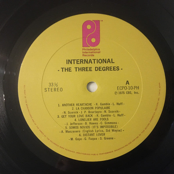 The Three Degrees : International (LP, Album)