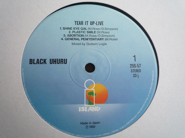 Black Uhuru : Tear It Up - Live (LP, Album)