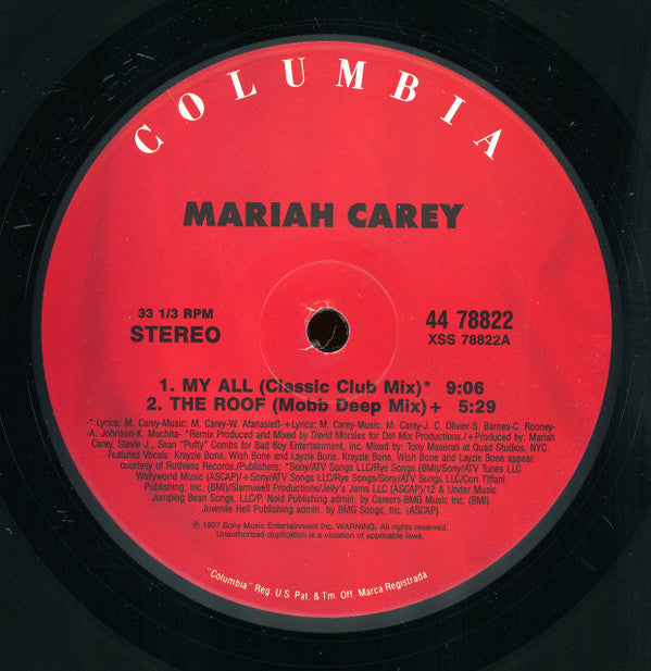 Mariah Carey : My All / Breakdown (12")