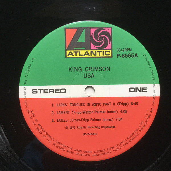 King Crimson : USA (LP, Album)