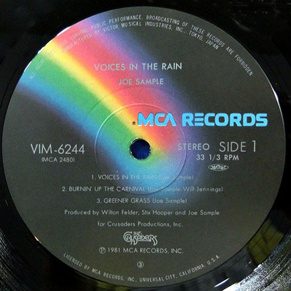 Joe Sample : Voices In The Rain (LP, Album, Gat)