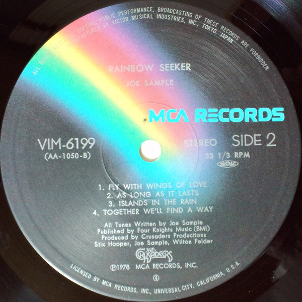 Joe Sample : Rainbow Seeker (LP, Album, RE)