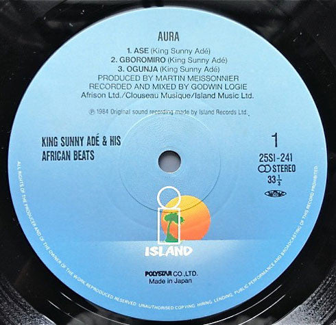 King Sunny Adé And His African Beats* = キング・サニー・アデ* : Aura = オーラ (LP, Album)
