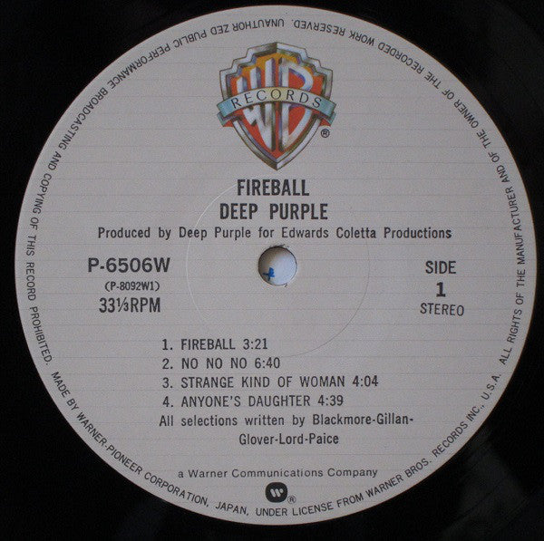 Deep Purple : Fireball (LP, Album, Ltd, RE)