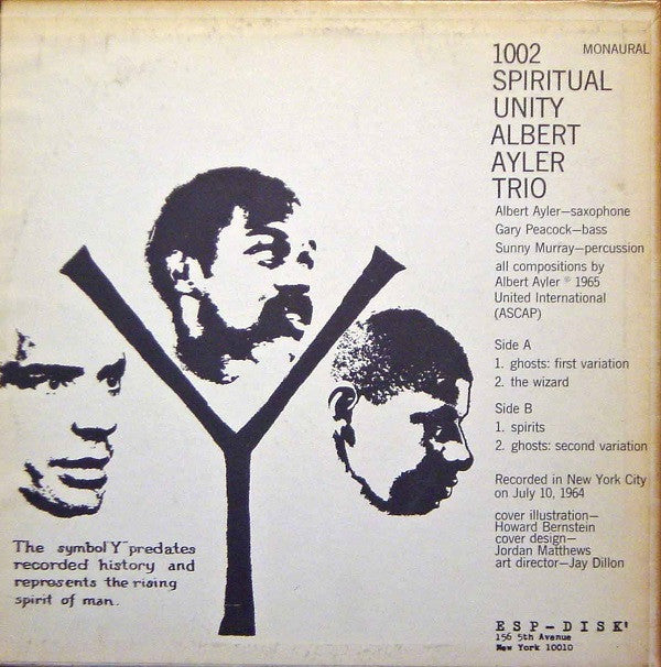 Albert Ayler Trio : Spiritual Unity (LP, Album, Mono, RE)