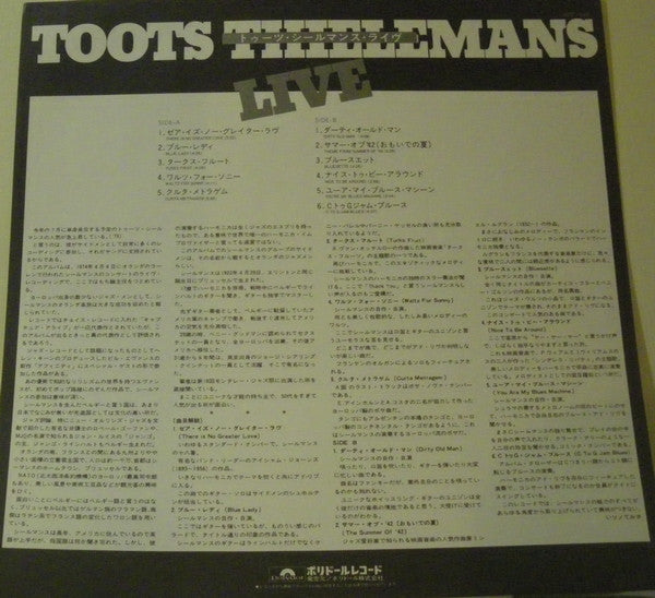 Toots Thielemans : Live (LP, Album)