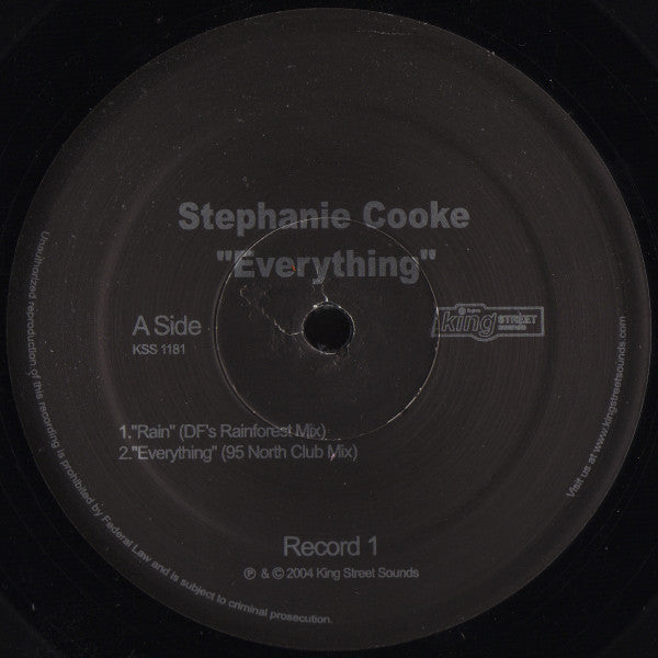 Stephanie Cooke : Everything (2x12", Album)