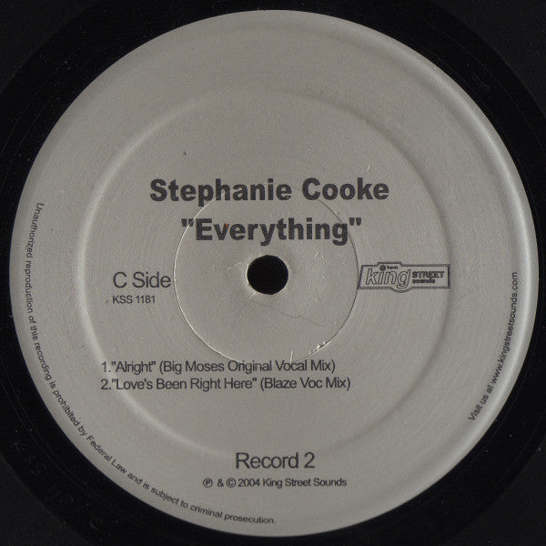 Stephanie Cooke : Everything (2x12", Album)
