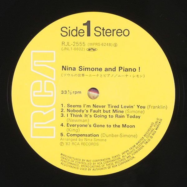 Nina Simone : Nina Simone And Piano ! (LP, Album, RE)