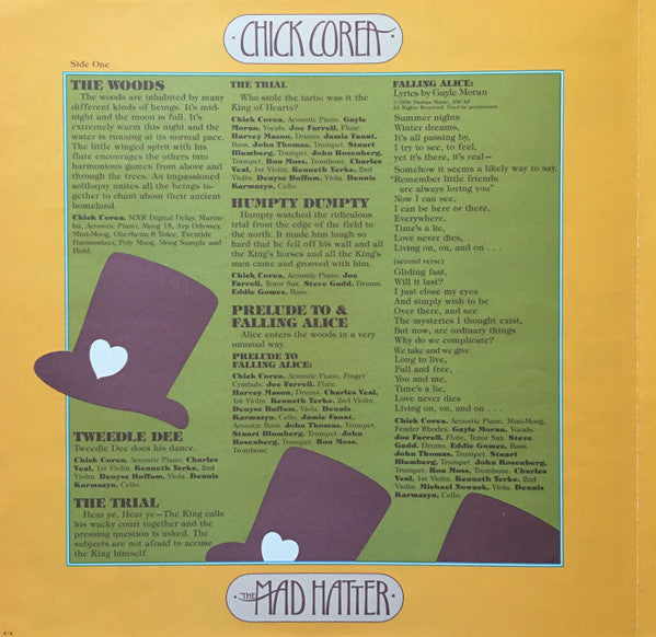 Chick Corea : The Mad Hatter (LP, Album, Ltd, RE)