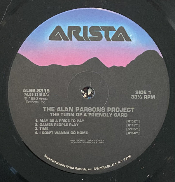 The Alan Parsons Project : The Turn Of A Friendly Card (LP, Album, RE)
