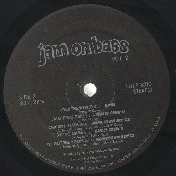 Various : Jam On Bass Vol. 2 (LP, Comp)
