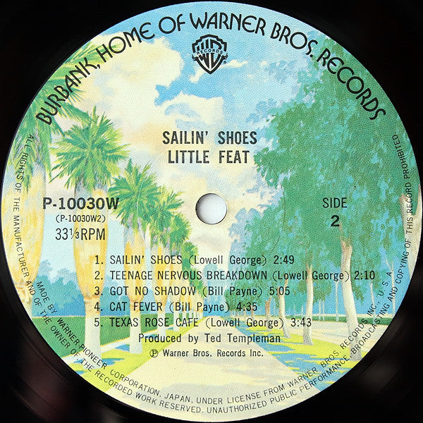 Little Feat : Sailin' Shoes (LP, Album, RE, Gat)