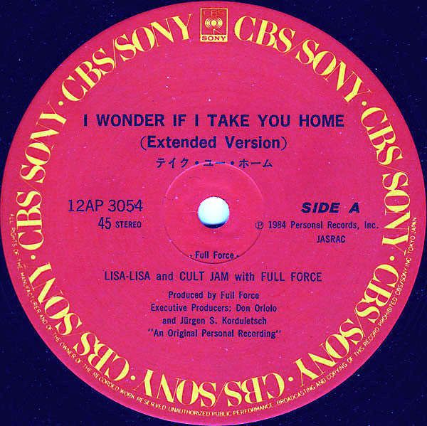 Lisa-Lisa And Cult Jam* With Full Force : I Wonder If I Take You Home (12")