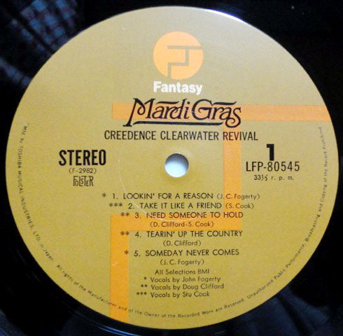 Creedence Clearwater Revival : Mardi Gras (LP, Album, Gat)