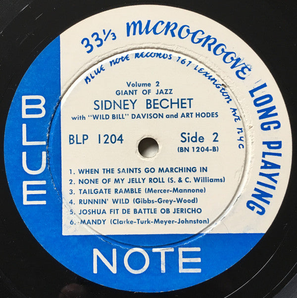 Sidney Bechet with Wild Bill Davison and Art Hodes : Volume 2 (LP, Album, Mono)