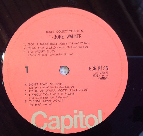 T-Bone Walker : The Great Blues Vocals And Guitar Of T-Bone Walker (His Original 1942-1947 Performances)  (LP, Comp)