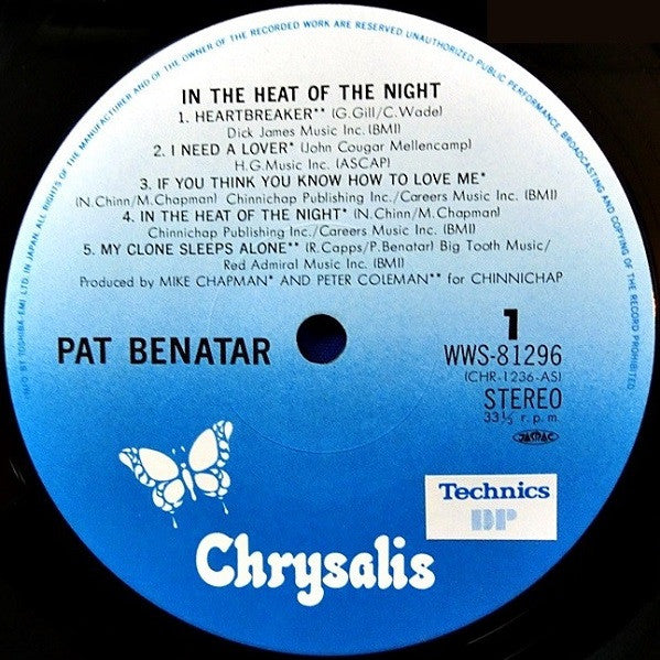 Pat Benatar : In The Heat Of The Night (LP, Album)