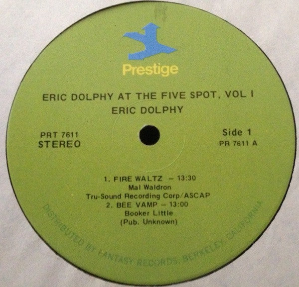 Eric Dolphy : At The Five Spot, Vol. 1 (LP, Album, RE)