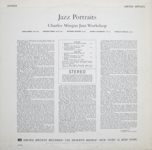 Charles Mingus : Jazz Portraits (LP, Album, RE)