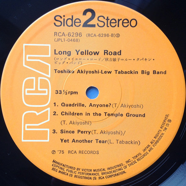 Toshiko Akiyoshi-Lew Tabackin Big Band = 秋吉敏子＝ルー・タバキン・ビッグ・バンド* : Long Yellow Road = ロング・イエロー・ロード (LP, Album)