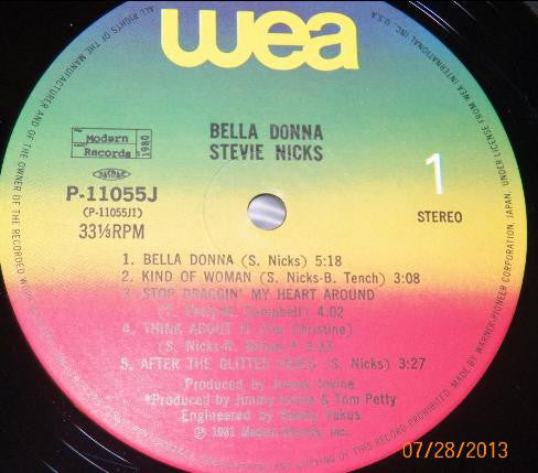 Stevie Nicks : Bella Donna (LP, Album)