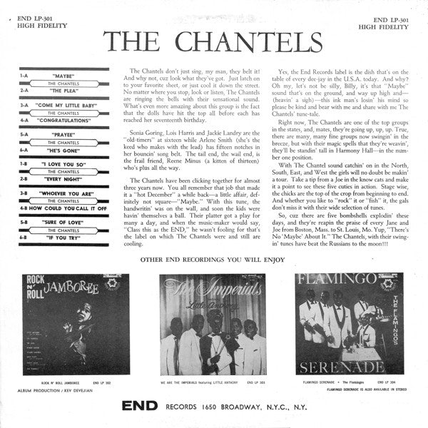 The Chantels : We Are The Chantels (LP, Album, RE)
