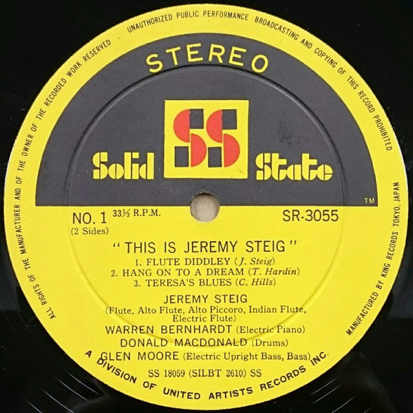 Jeremy Steig : This Is Jeremy Steig (LP, Album)