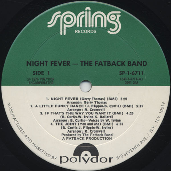 The Fatback Band : Night Fever (LP, Album)