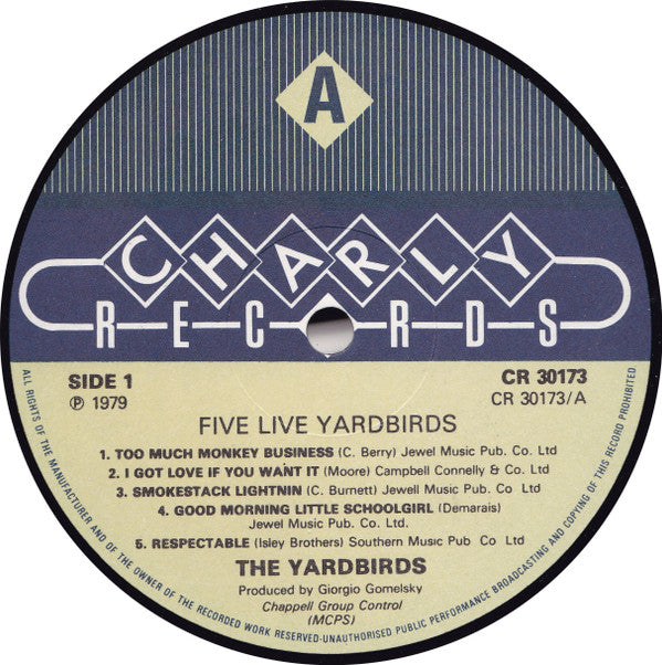 The Yardbirds : Five Live Yardbirds (LP, Album, Mono, RE)