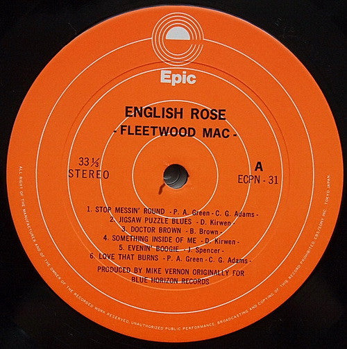 Fleetwood Mac : English Rose (LP, Album, RE)