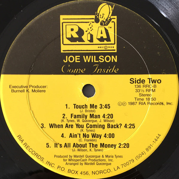 Joe Wilson (5) : Come Inside (LP, Album)