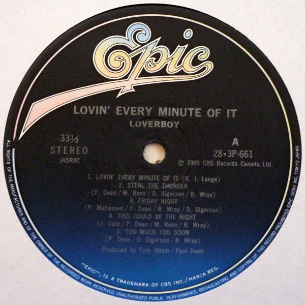Loverboy : Lovin' Every Minute Of It (LP, Album)