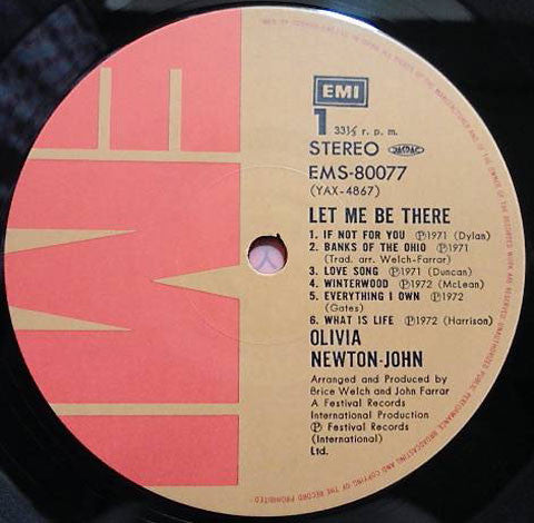 Olivia Newton-John = オリビア・ニュートン・ジョン* : Let Me Be There = レット・ミー・ビー・ゼア (LP, Comp)