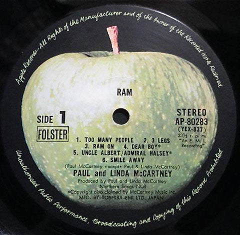 Paul And Linda McCartney* : Ram (LP, Album, RE, Gat)