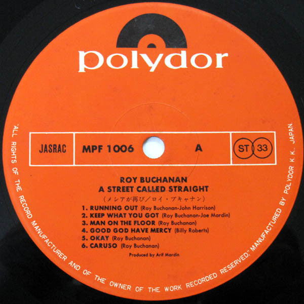 Roy Buchanan : A Street Called Straight (LP, Album)