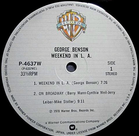 George Benson : Weekend In L.A. (2xLP, Album, RE, Gat)