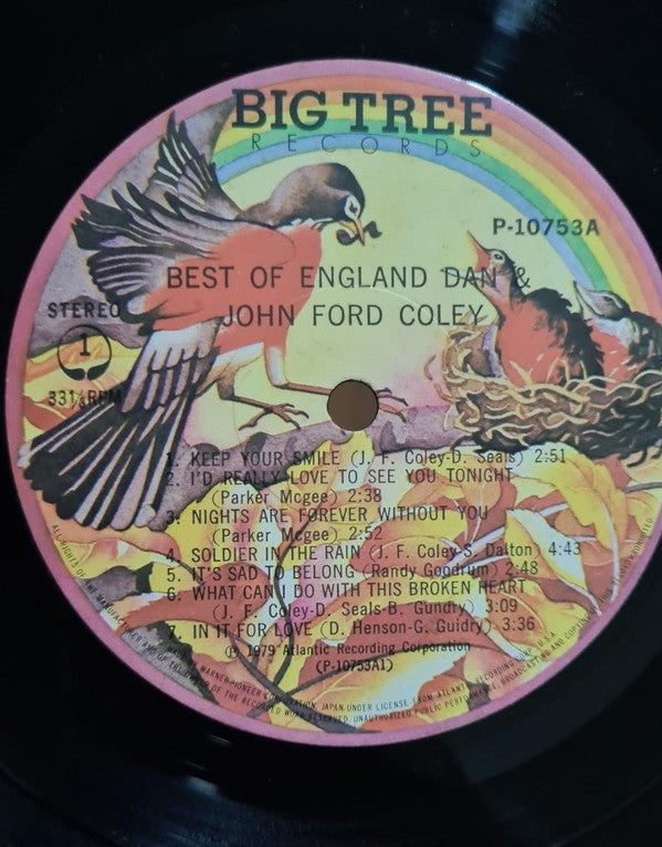 England Dan & John Ford Coley : Best Of England Dan & John Ford Coley (LP, Comp)