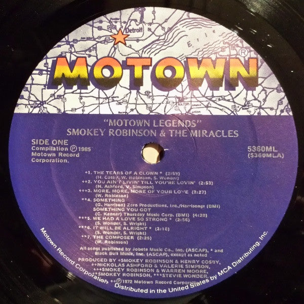 Smokey Robinson & The Miracles* : Motown Legends (LP, Comp)