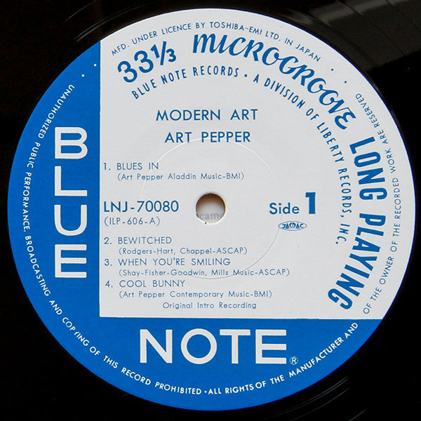 Art Pepper Quartet : Modern Art (LP, Album, RE)