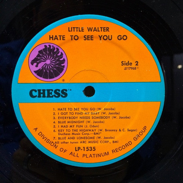 Little Walter : Hate To See You Go (LP, Comp, RE)