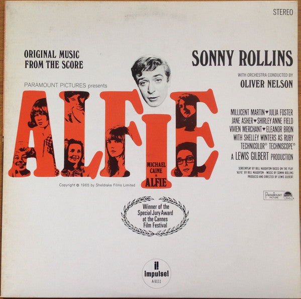 Sonny Rollins  With Orchestra Conducted By  Oliver Nelson : Original Music From The Score "Alfie" (LP, Album, RE)