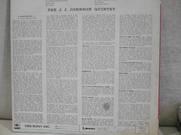 The J.J. Johnson Quintet : Dial J.J. 5 (LP, Album, RE)