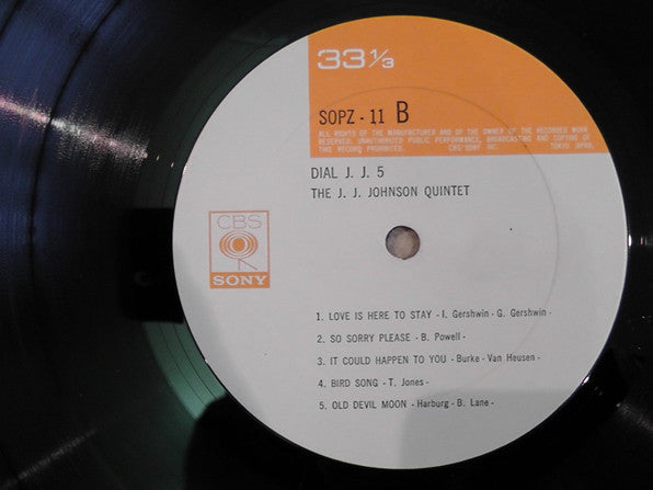 The J.J. Johnson Quintet : Dial J.J. 5 (LP, Album, RE)